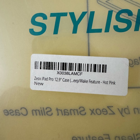 Zeox iPad Pro 12.9” Slim Case NEW Fun Hot Coral Pink Smart Wake & Sleep Feature - Picture 9 of 10